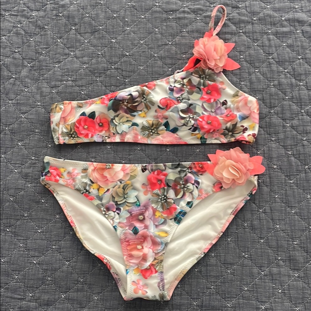 Molo Floral One-Shoulder Bikini Set